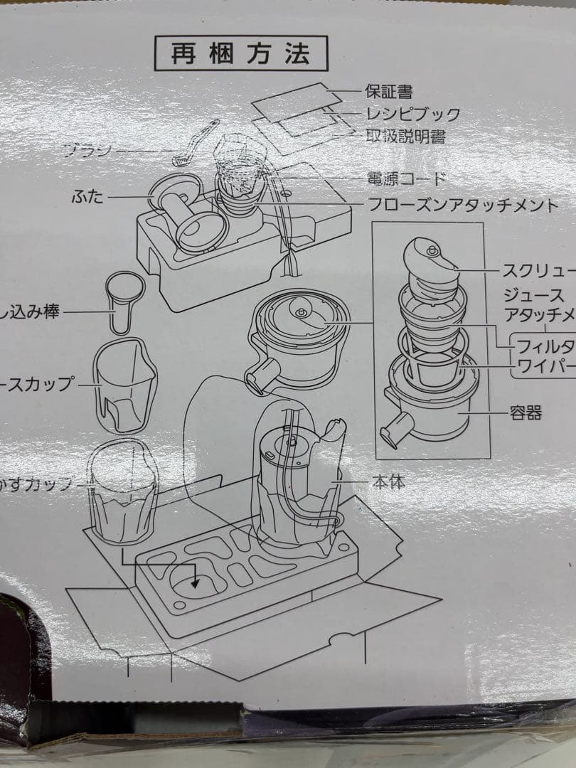 【新品・未使用品】Panasonic 低速ジューサー　MJ-L500-S
