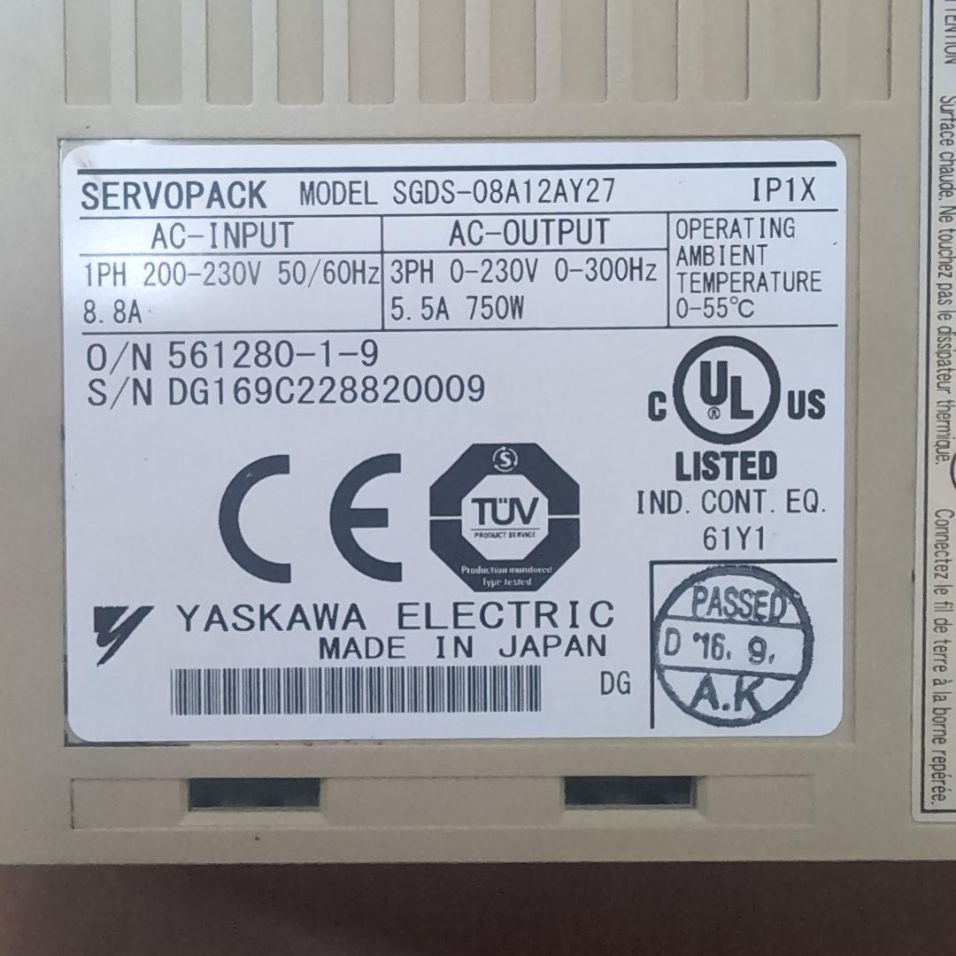 YASKAWA サーボパック SGDS-08A12A 200V　中古品