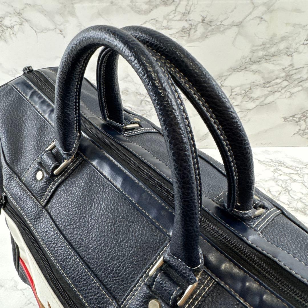 デッドストックPEARLY GATESバーリーゲイツ PVCレザーボストンバッグ