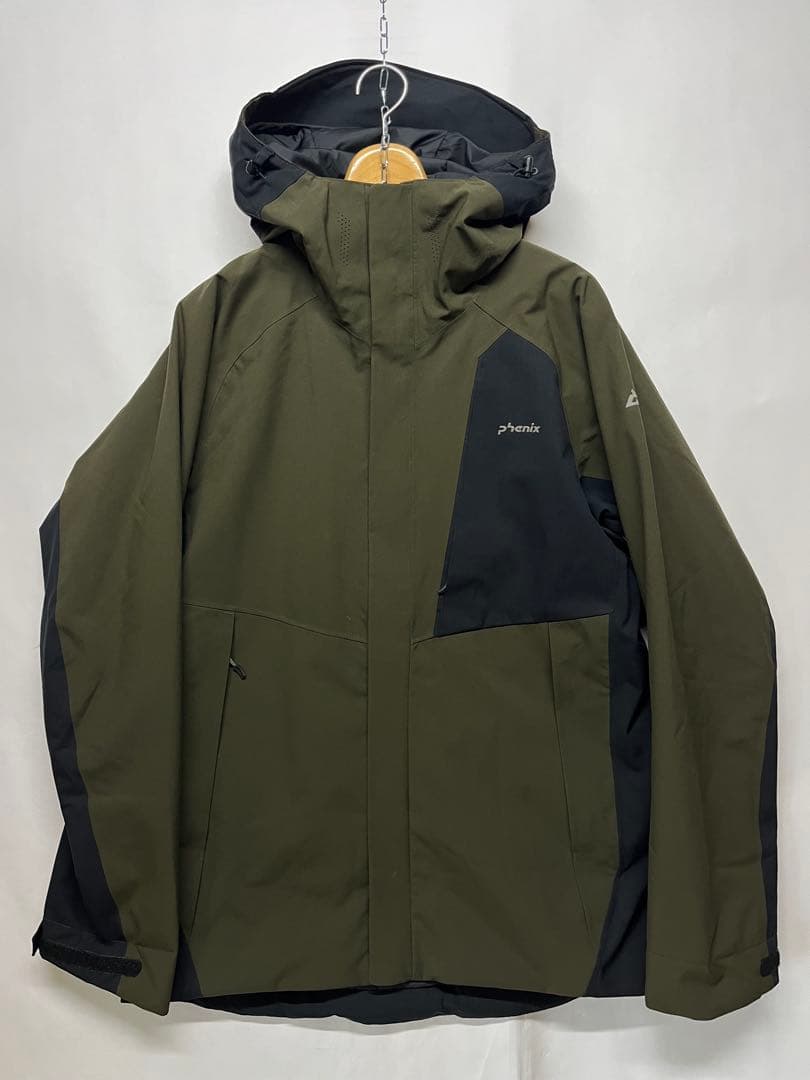 美品 Phenix フェニックス メンズ スキージャケット カーキ×ブラックXL