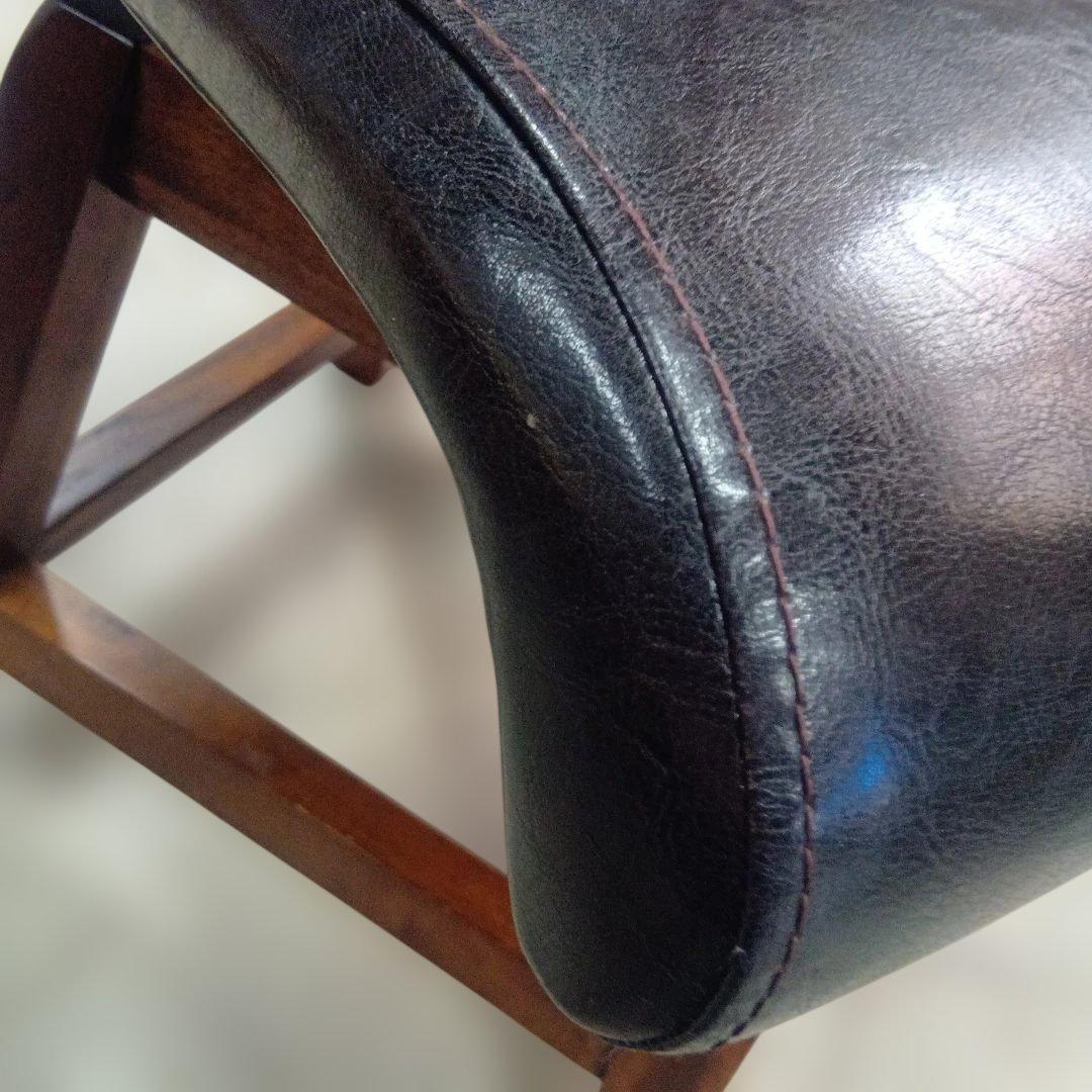 ヴィンテージ MORISHIGE PUレザー アンティーク回転チェア③