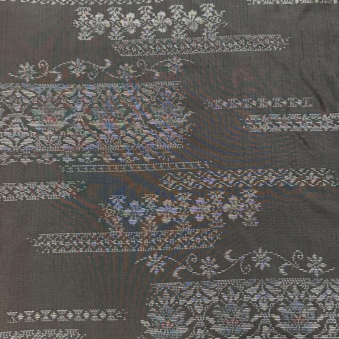 着物リメイク 大島紬(証紙あり)からフリル襟の後ろボタンワンピース(L~LL)