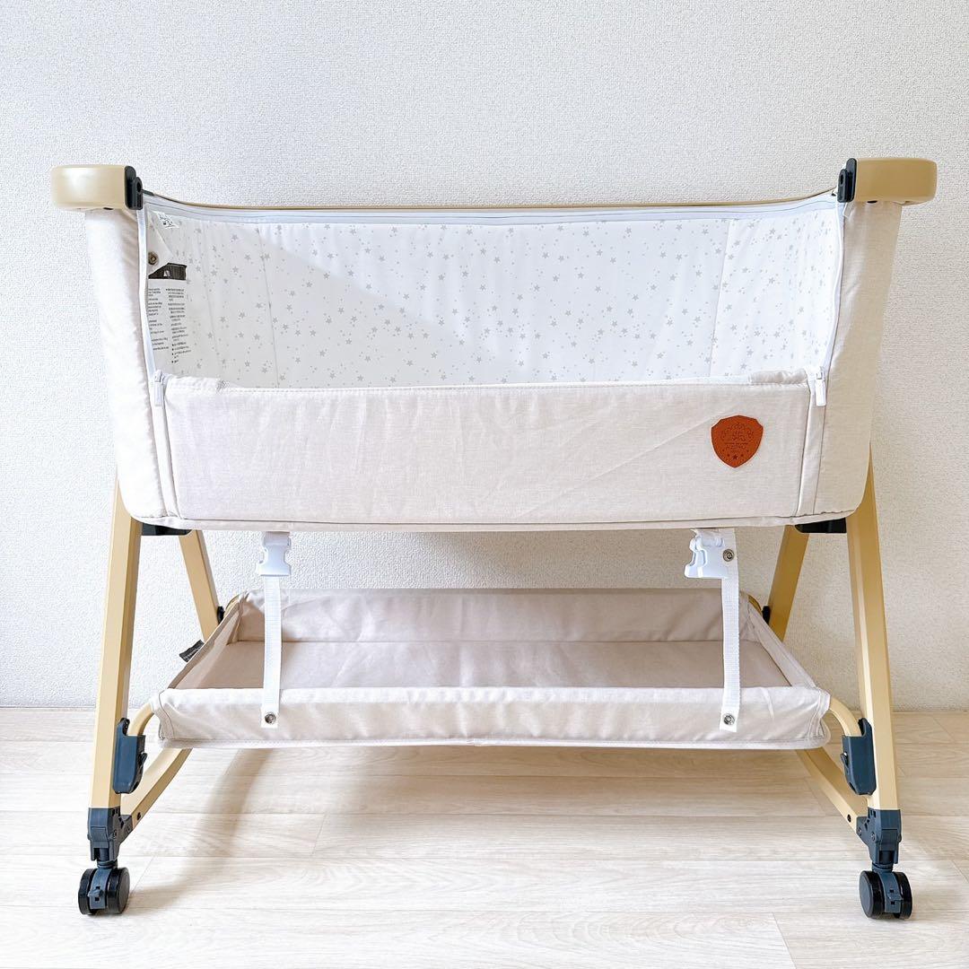 【美品】HZDMJ ベビーベッド　折りたたみ 添い寝 新生児用　コンパクト　蚊帳