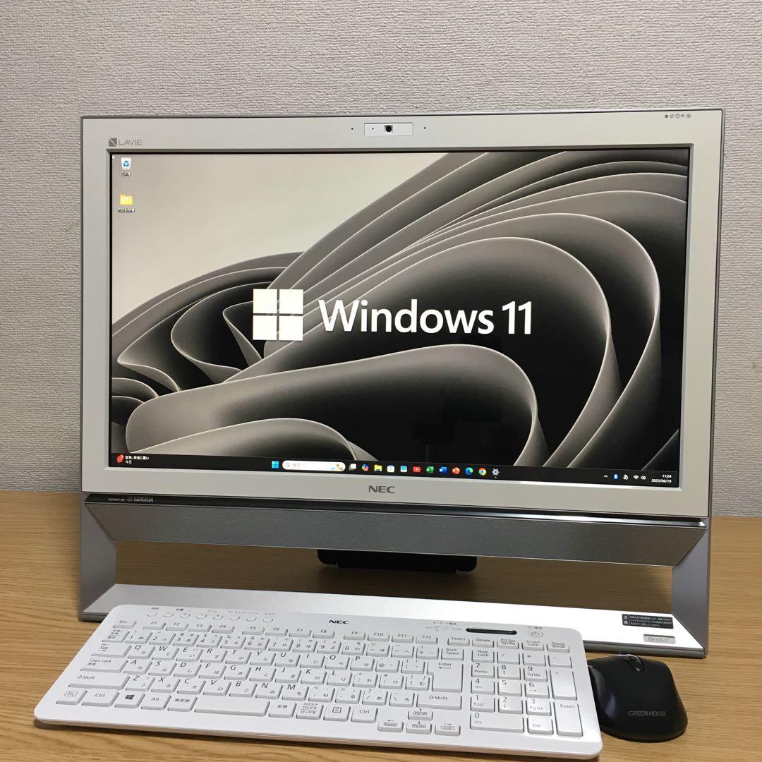 NEC LAVIE Win11 21.5' 一体型 地デジ デスクトップ SSD