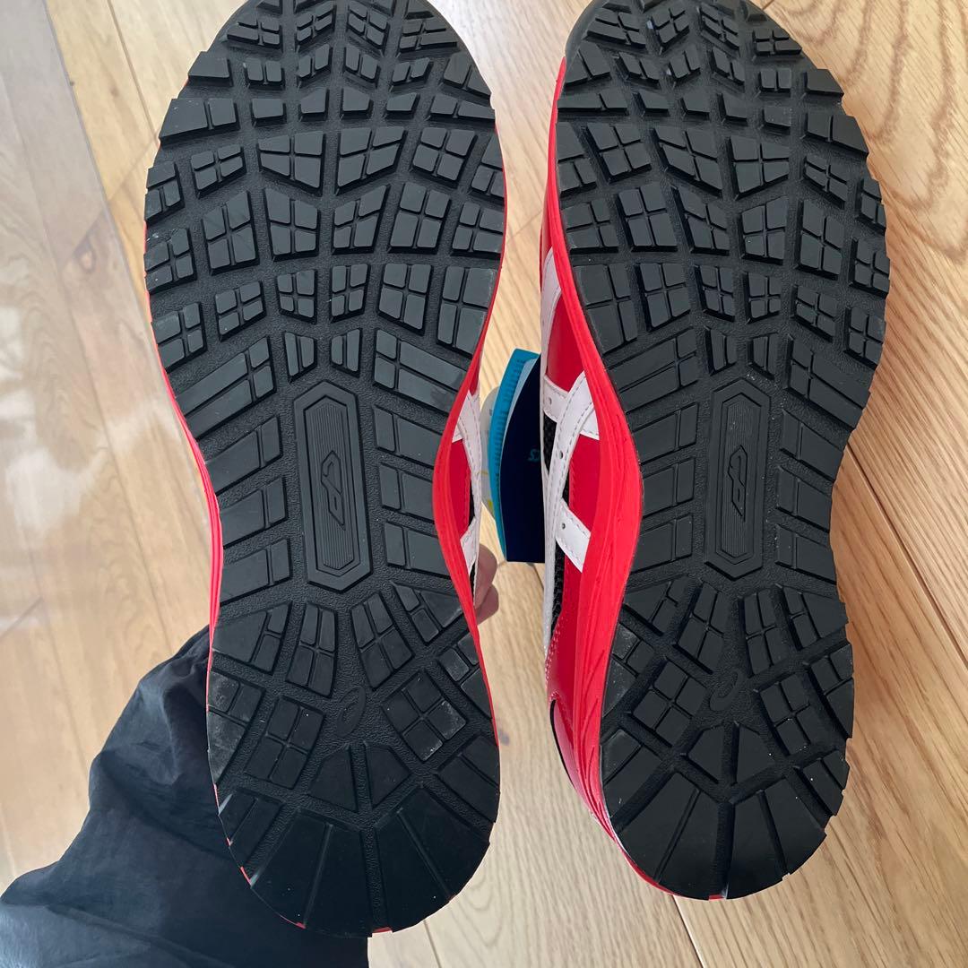 ASICS cp210 クラシックレッドxホワイト　安全靴