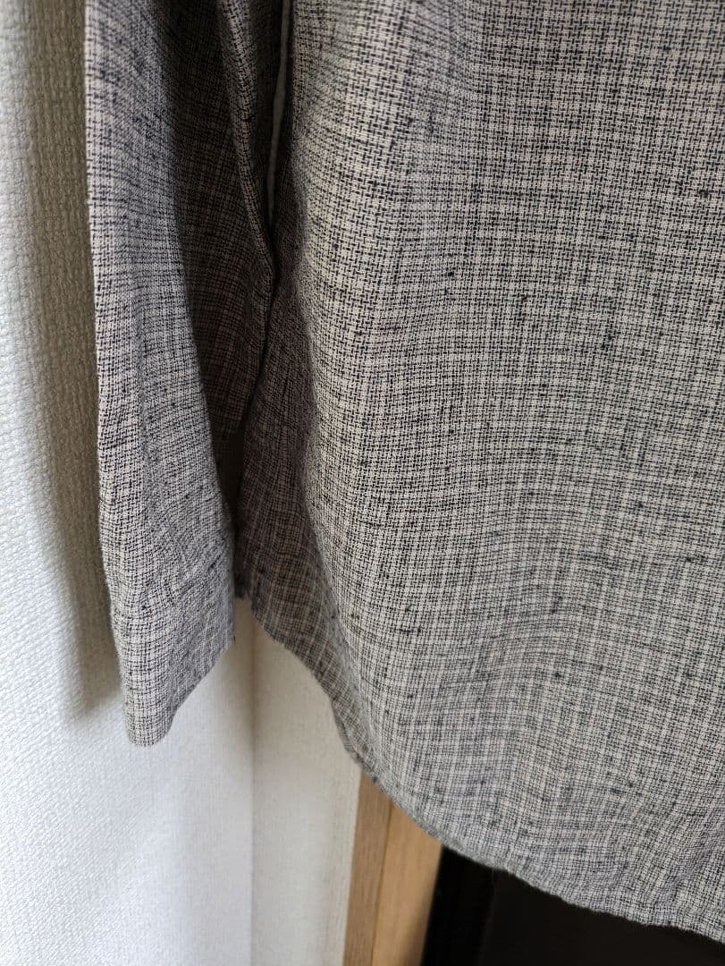 2025年 evam evaコットンリネン　チェックシャツ　30,800円