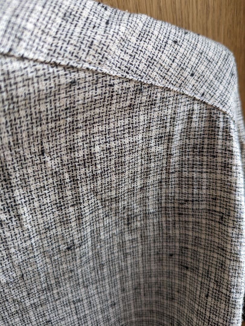 2025年 evam evaコットンリネン　チェックシャツ　30,800円