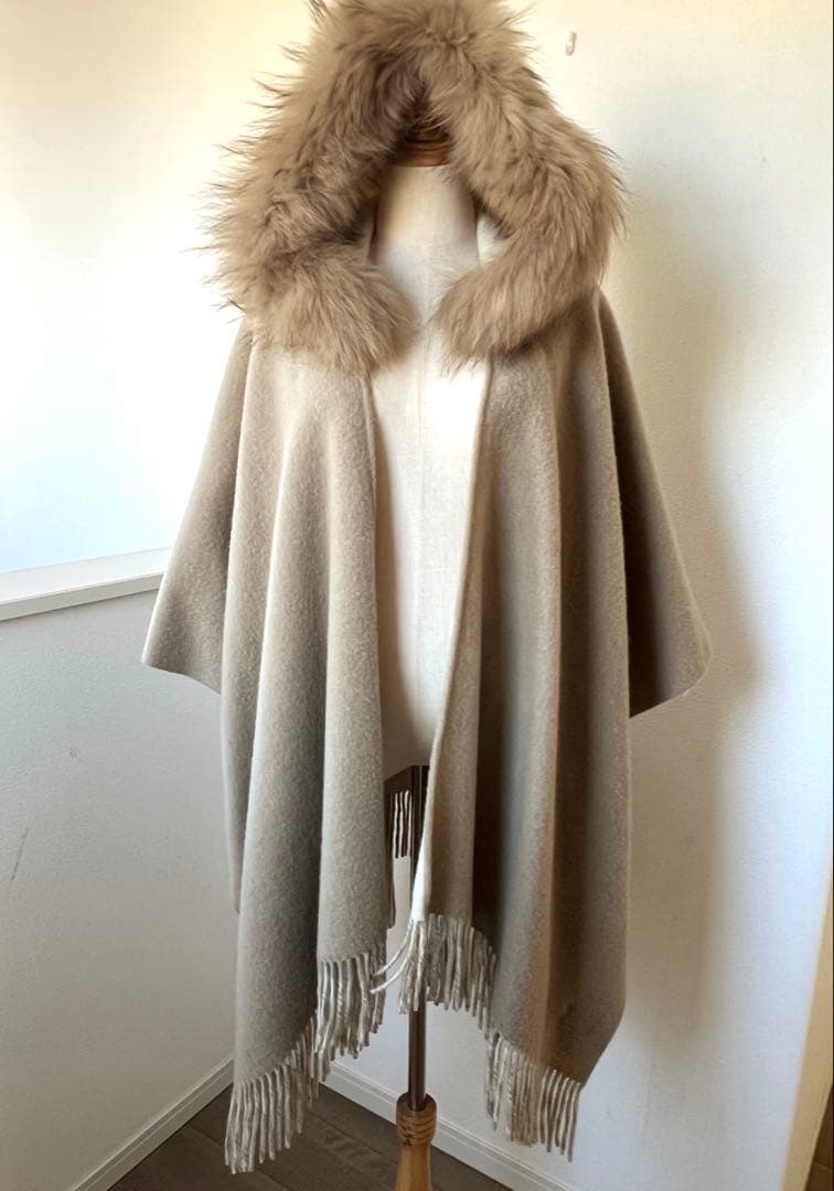 グレースコンチネンタル　ポンチョ　ファーポンチョ　リバーシブル
