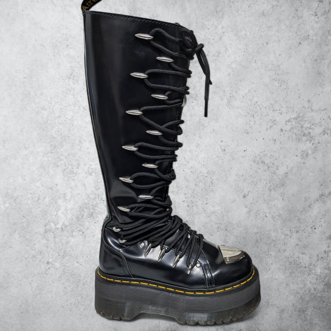 極美品 ドクターマーチン 1B60 LTT MAX UK4 ロングブーツ 厚底