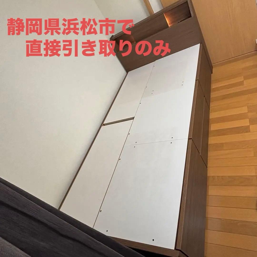 【引き取り限定】【美品】シングルベッド 収納4つ コンセント2口 ニトリ