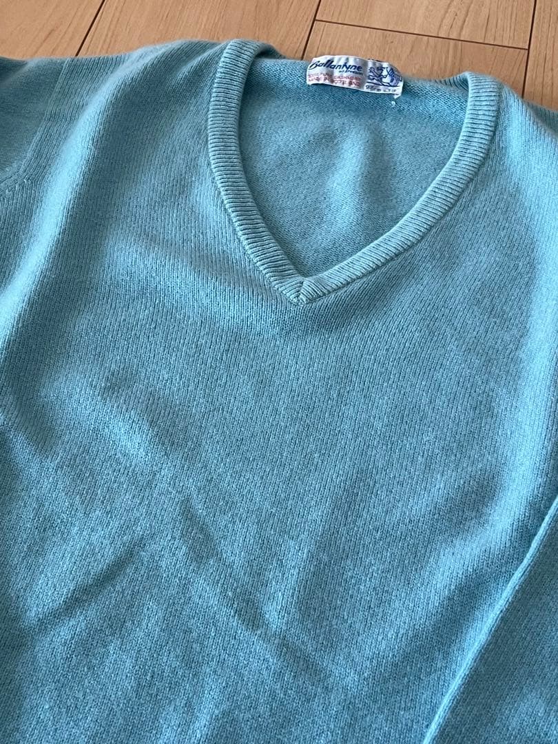 BALLANTYNE バランタイン スコットランドカシミヤ 水色 70s 80s