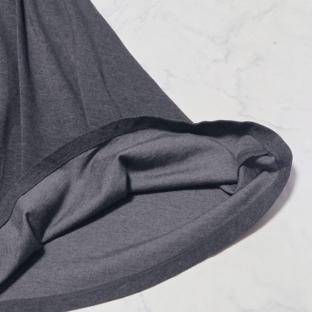 美品✨ルネ Rene 襟付き フレア 5分袖 ワンピース Aライン グレー 36