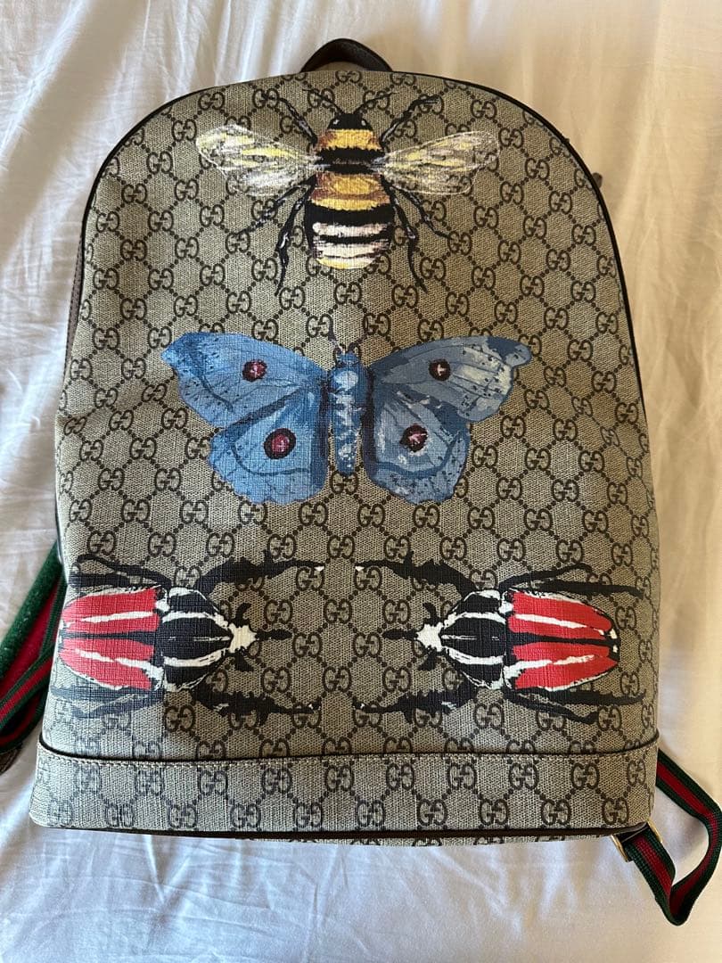 グッチ GGハチ&蝶々　昆虫リュックサック バックパック　GUCCI