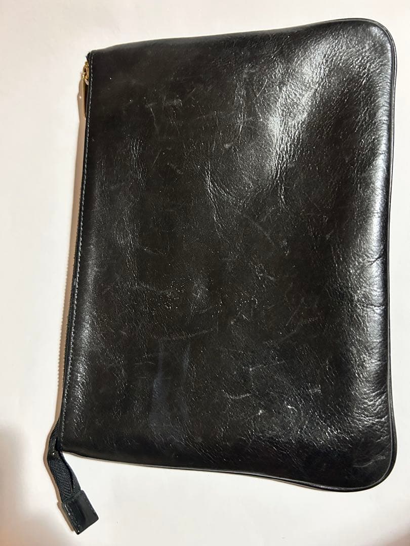 ジュンヤワタナベ　スタッズ装飾 黒 レザーポーチ