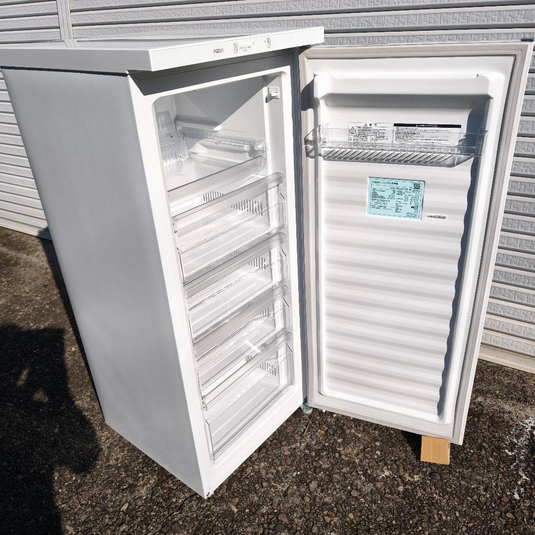 アクア 前開き式冷凍庫 AQF-F13R 134L 展示品 除菌清掃済 極美品