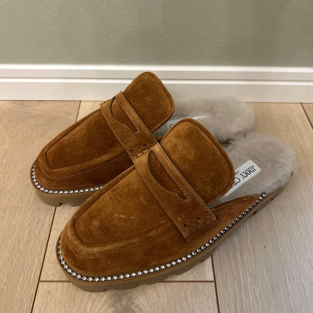 JIMMY CHOO ブラウン スエード ミュール
