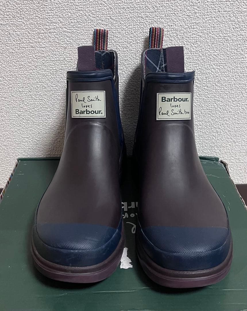 おっくん　PaulSmith×Barbour　コラボ レインブーツ　28
