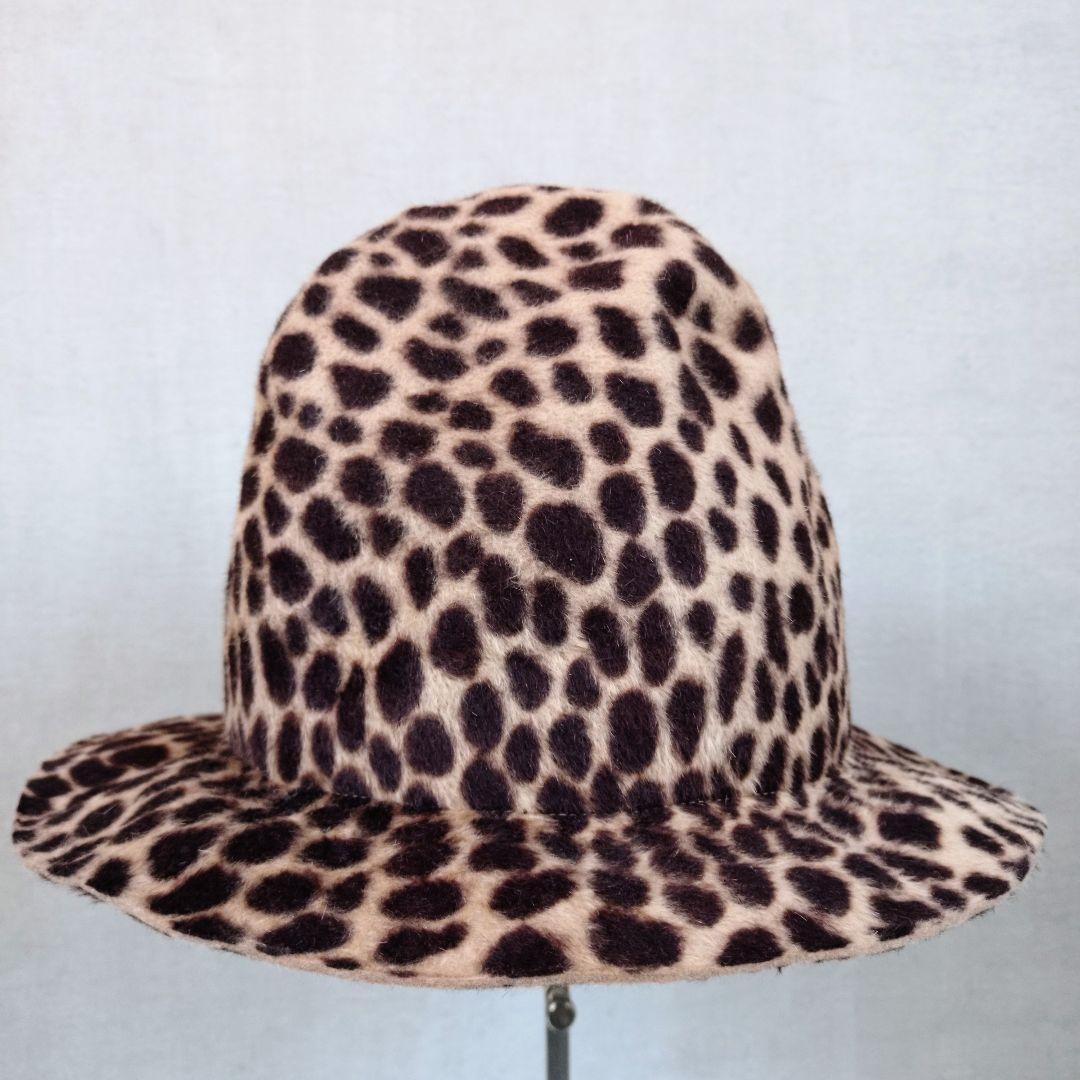 【美品】C-PLUS HEAD WEAR　マウンテンハット　レオパード　起毛生地