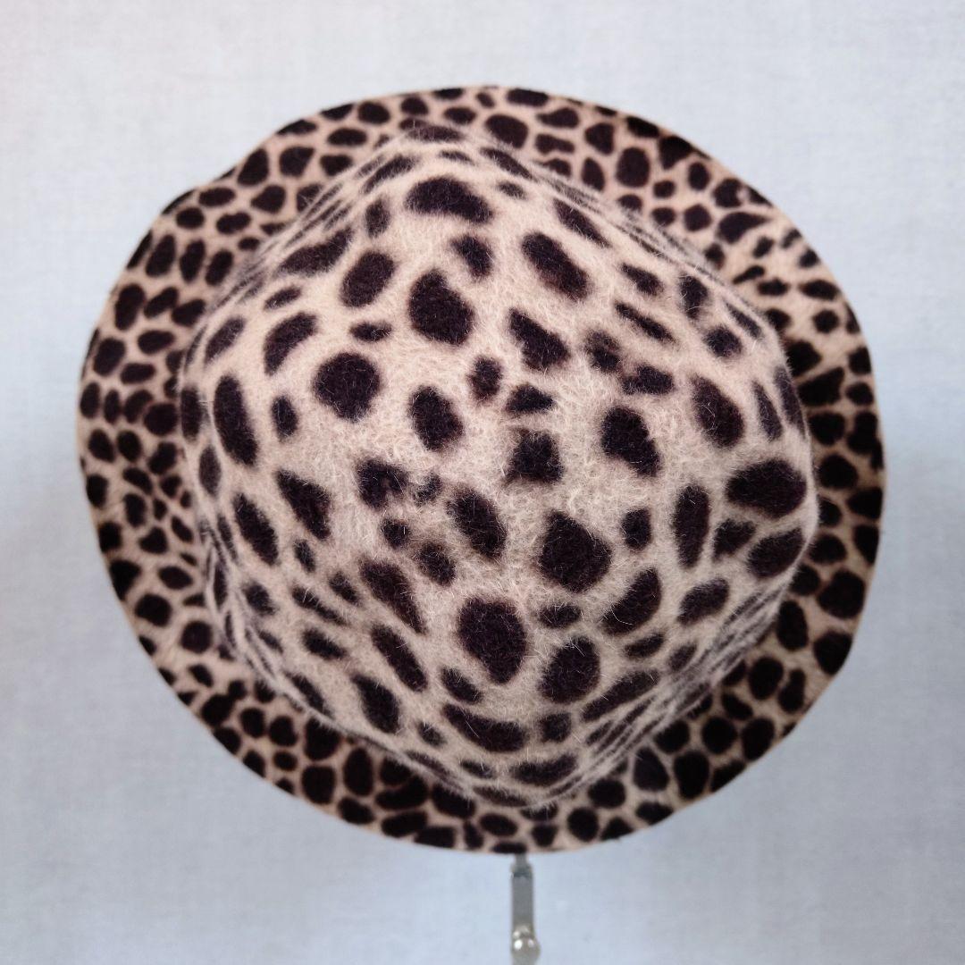 【美品】C-PLUS HEAD WEAR　マウンテンハット　レオパード　起毛生地