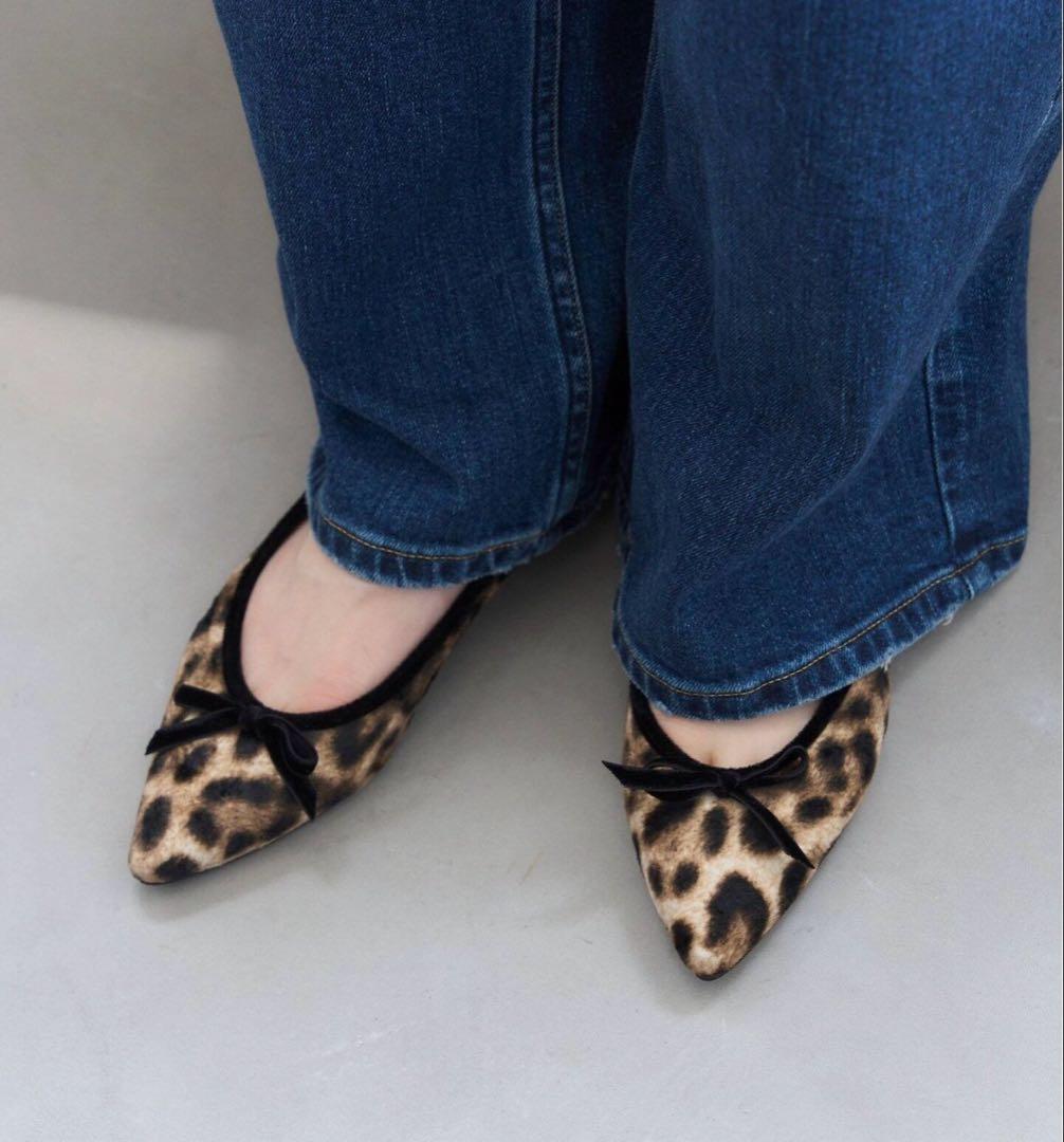 【新品未使用】【完売品】LE TALON ポインテッドレオパードバレエ 23.5