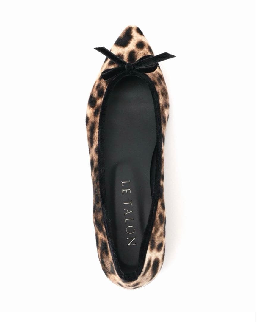 【新品未使用】【完売品】LE TALON ポインテッドレオパードバレエ 23.5