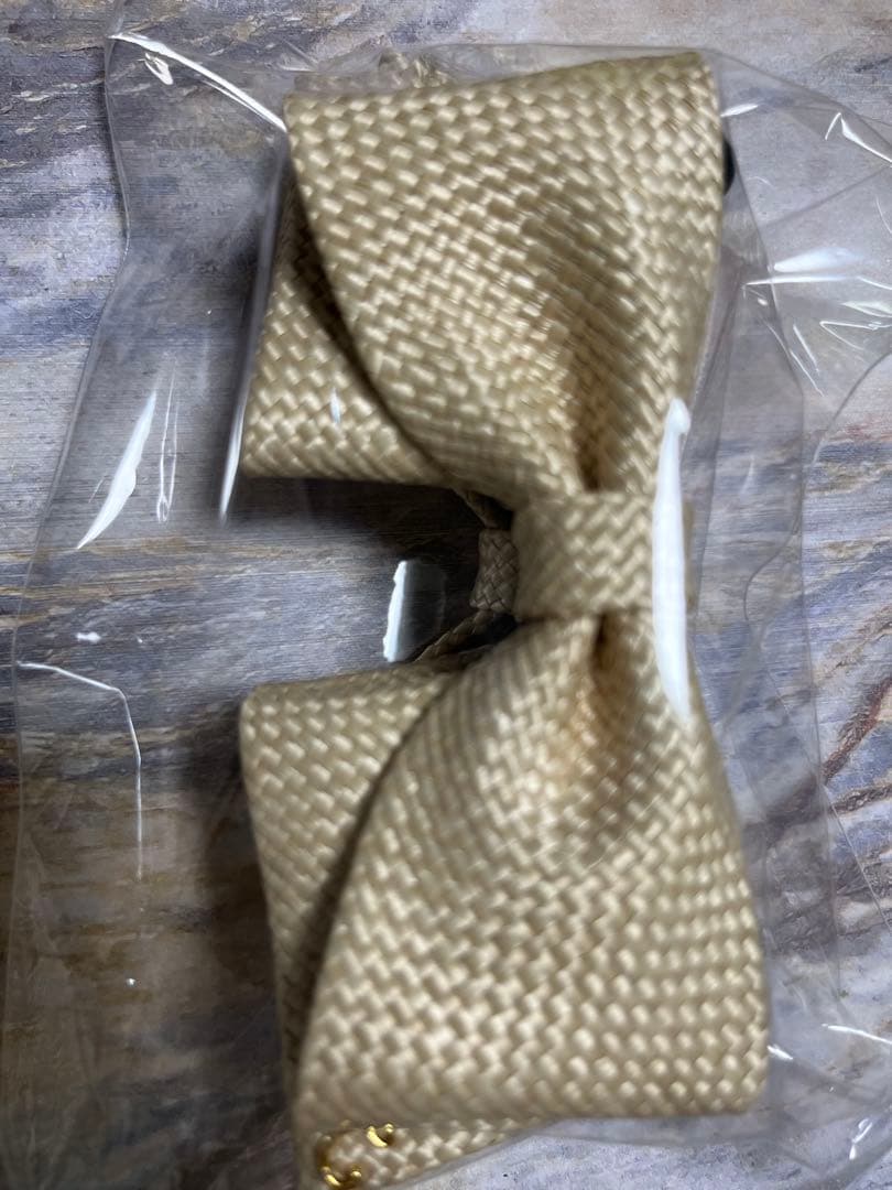 コンプレックスビズ　バナナクリップ　ベージュリボン