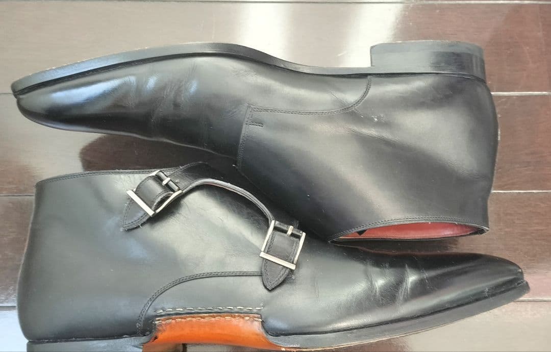 MAGNANNI ダブルモンクレザーチャッカブーツ ブラック 15541