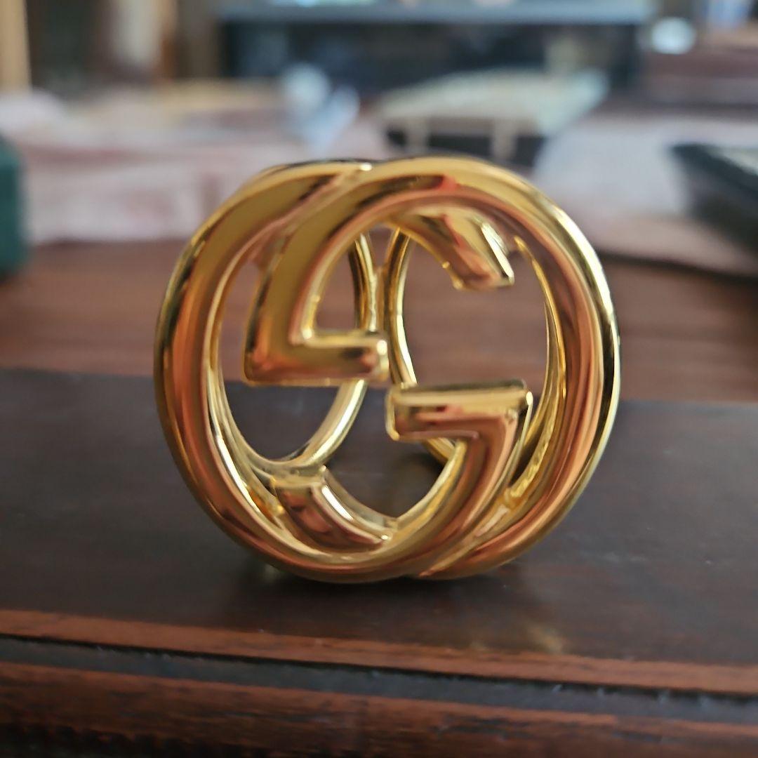 GUCCI ゴールド GGロゴスカーフリング