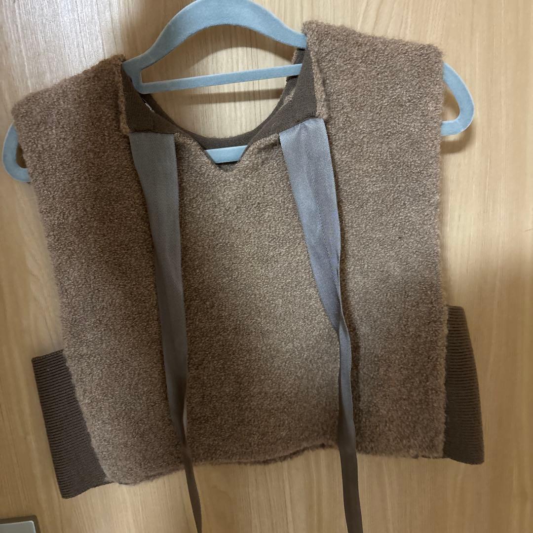 数回着用美品 24AW HYKE SWEATER CROPPED VEST