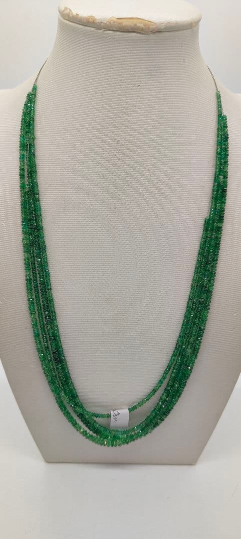 1809. グリーンガーネットボタンカットグラデーション4本連売り