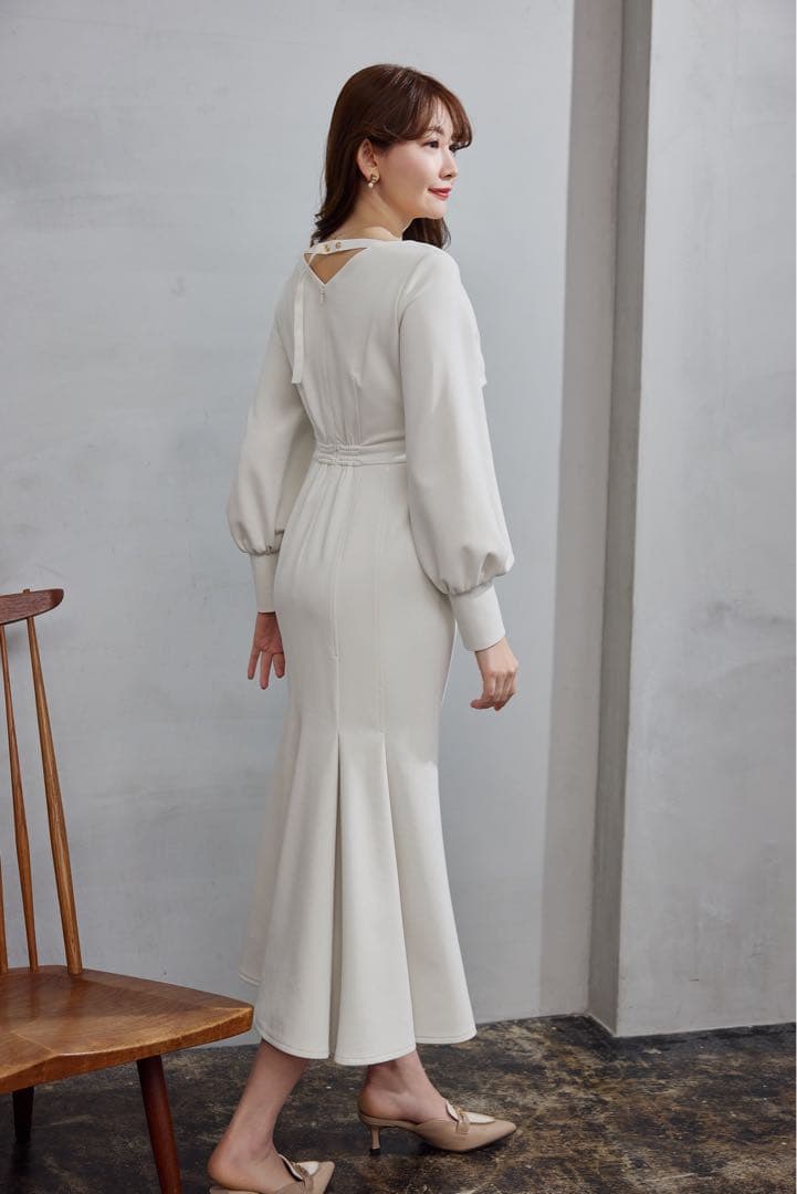 ワンピース Tucked Mermaid Ponte Dress herlipto