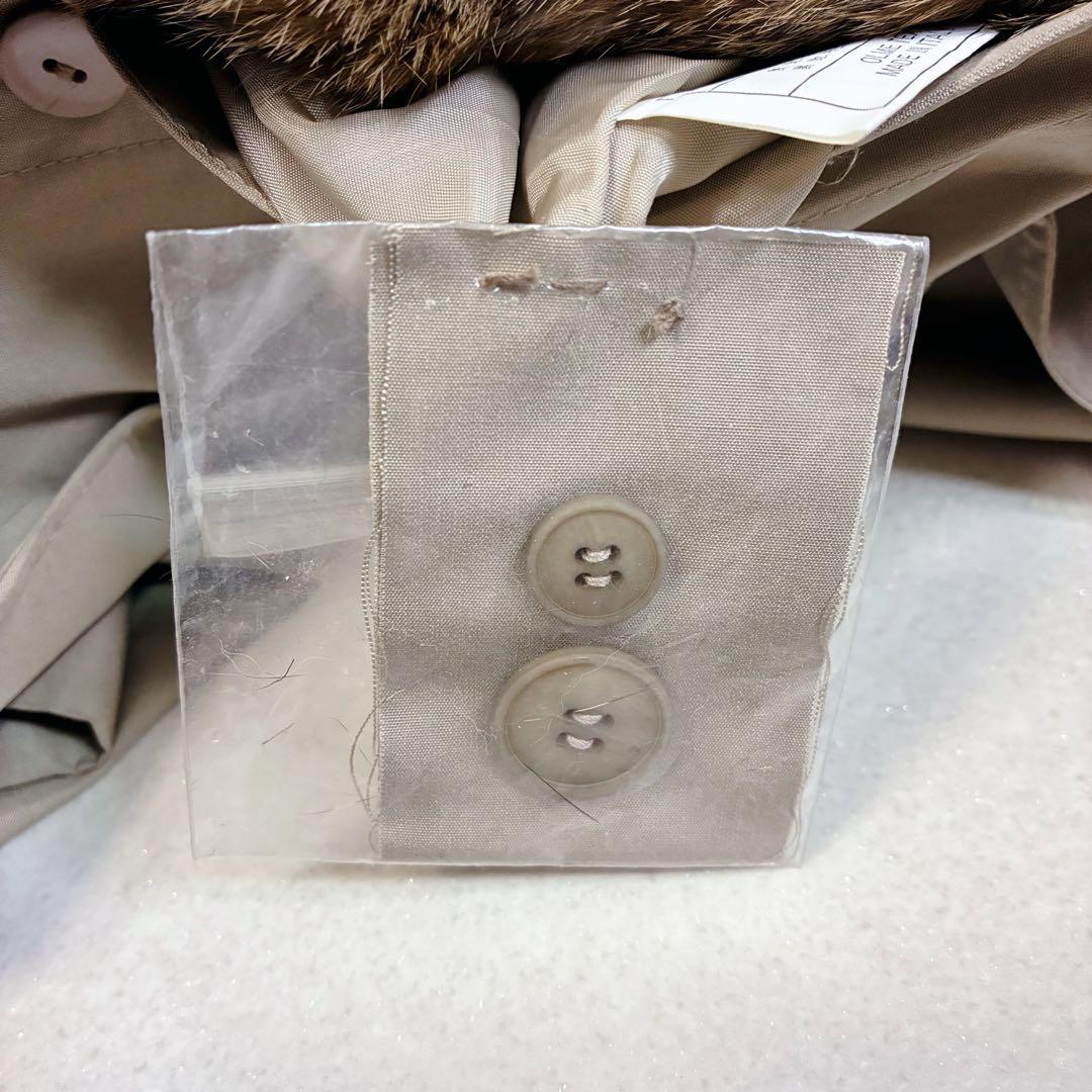 イタリア製 EMBA 絹 シルク ロングコートフォックスファー ファーライナー