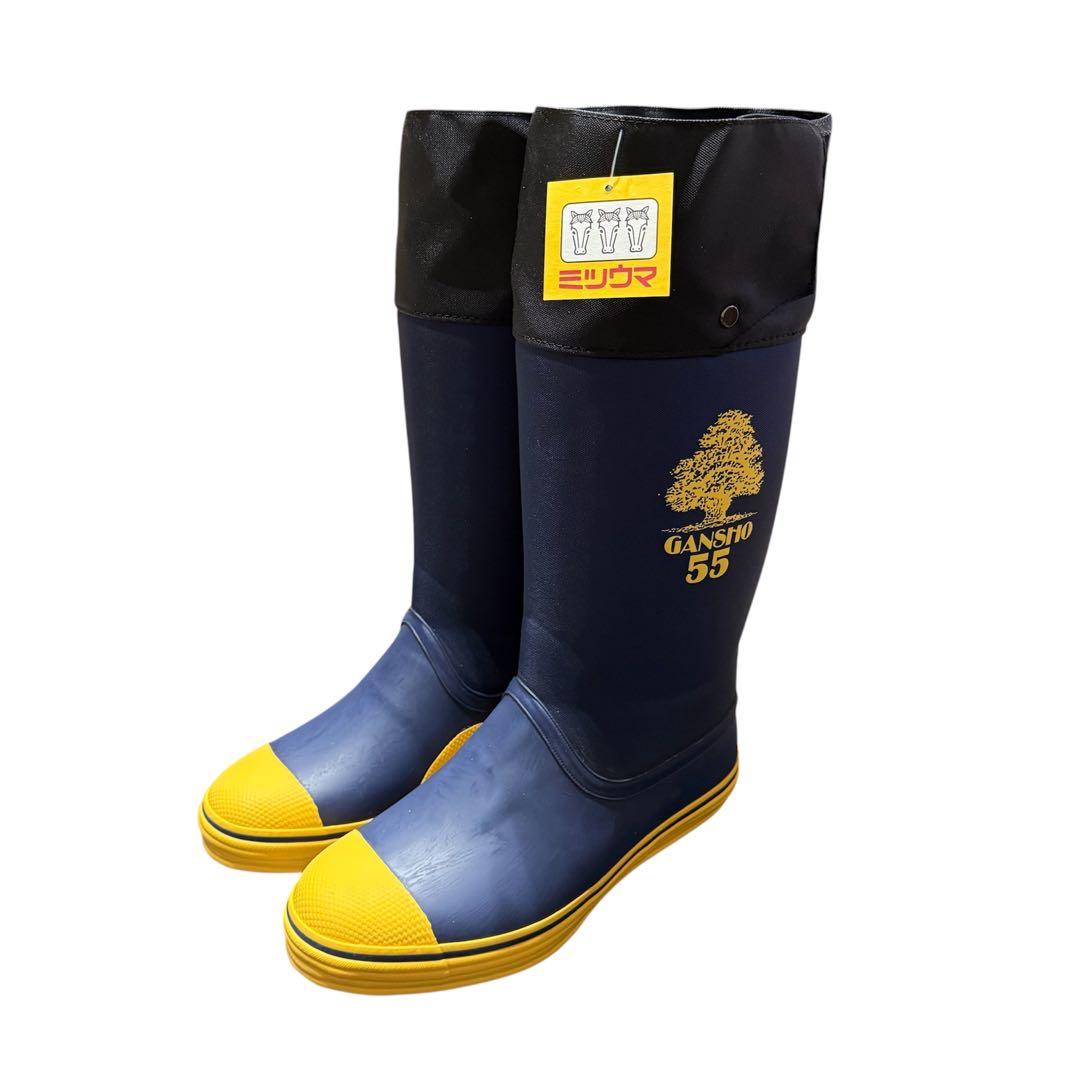 【新品✨️】ミツウマ スパイク長靴 ネイビー 26cm 滑りづらい 登山 林業