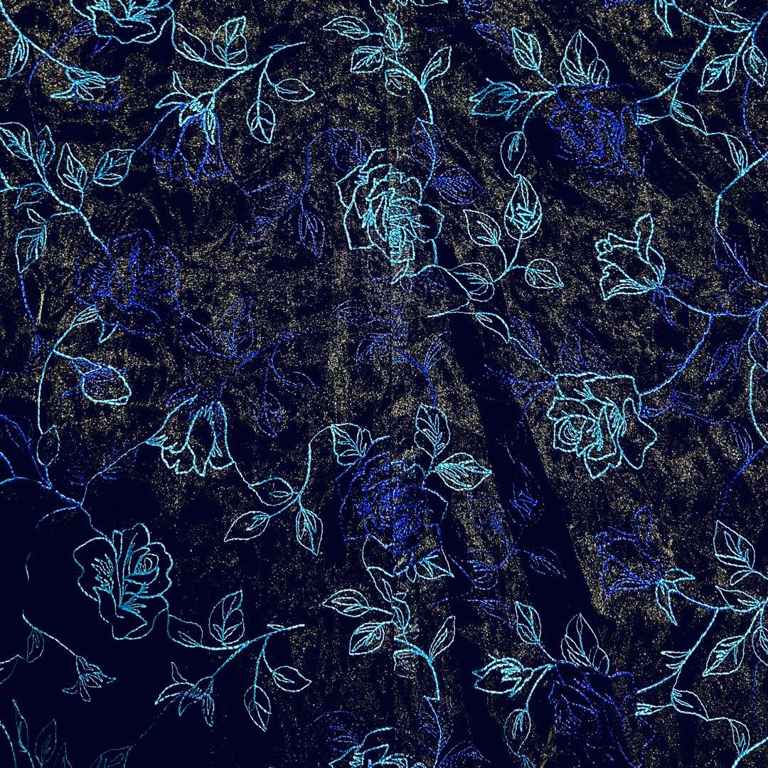 Moi-même-Moitié オーガンジー薔薇・ハイウェストロングドレス