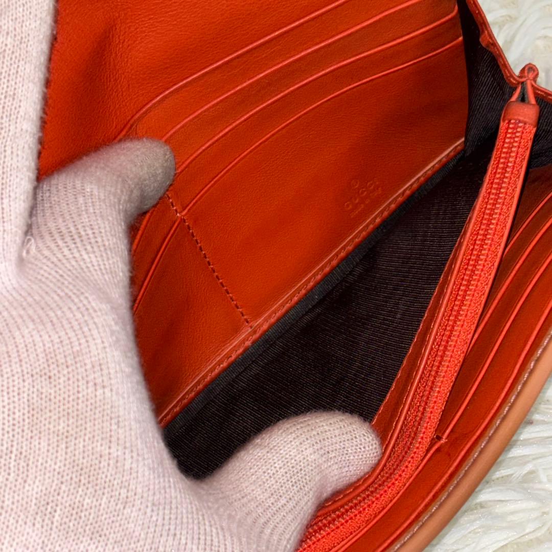 グッチ　長財布　二つ折り財布　リボン　インターロッキング　GGスプリーム　PVC