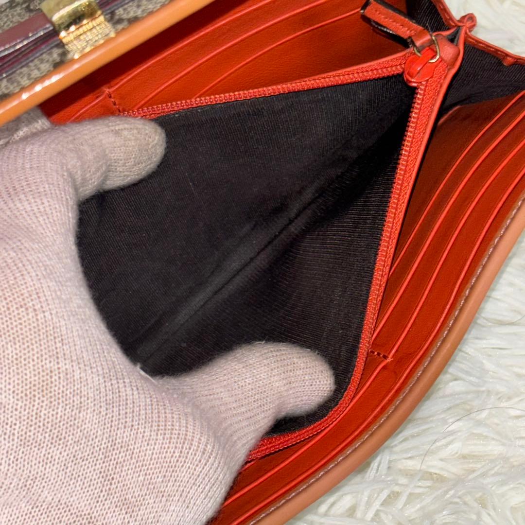 グッチ　長財布　二つ折り財布　リボン　インターロッキング　GGスプリーム　PVC