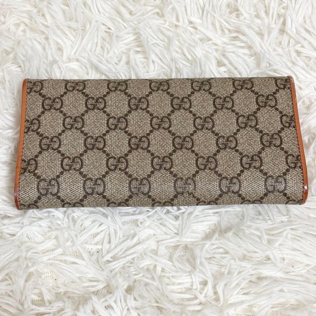 グッチ　長財布　二つ折り財布　リボン　インターロッキング　GGスプリーム　PVC