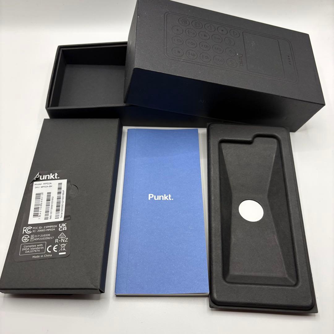 Punkt. MP02 ブラック ミニマリスト携帯 SIMフリー 動作確認済