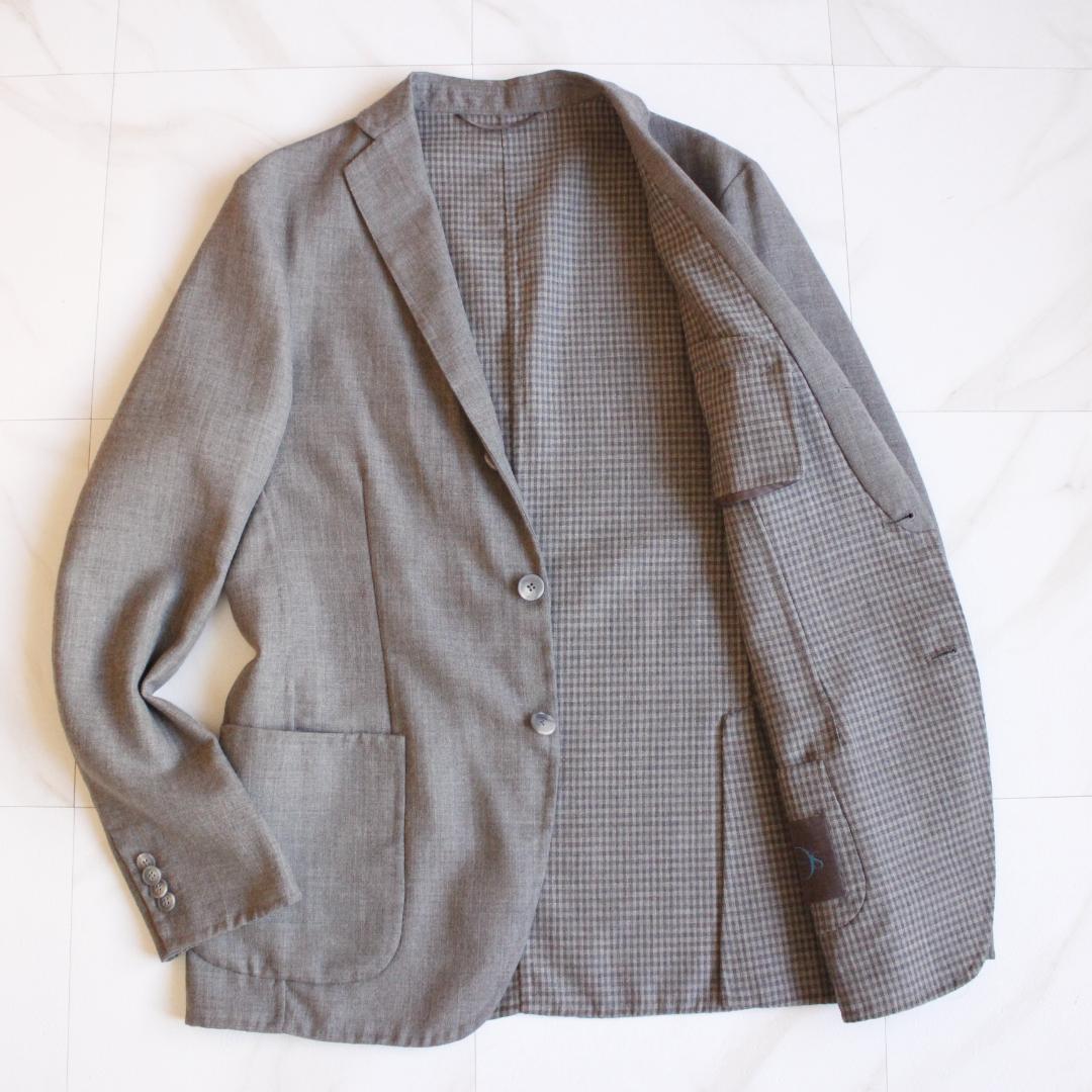 専用EIDOS NAPOLI テーラードジャケット Lサイズ グレー ウール