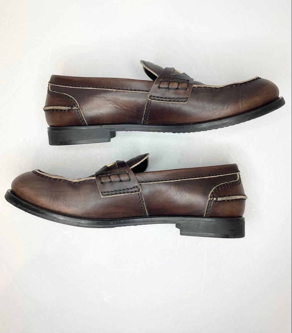 MiuMiu ヴィンテージ加工 (ブラウン) ペニーローファー 25cm