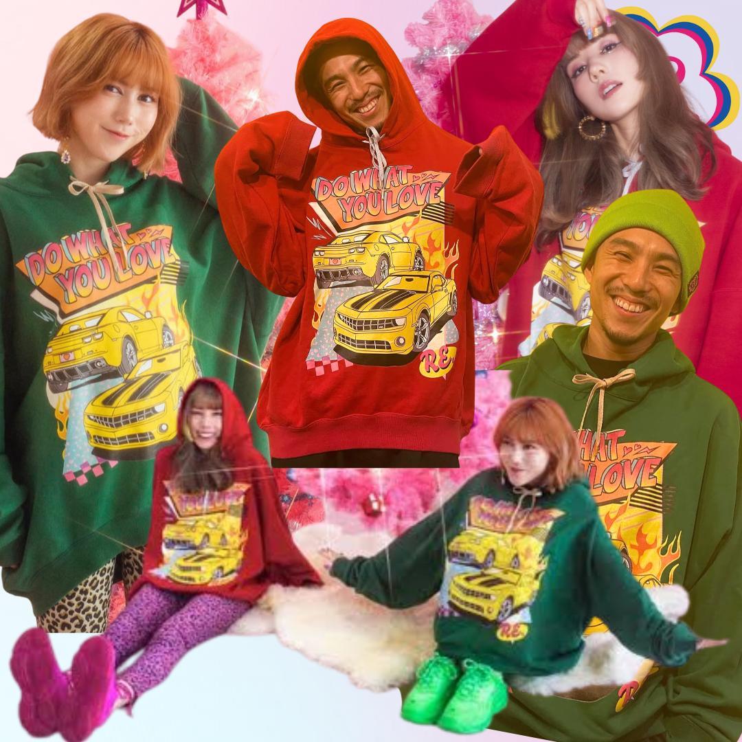 新品 仲里依紗 Re. アールイードット パーカー 赤×緑2点セット 受注販売