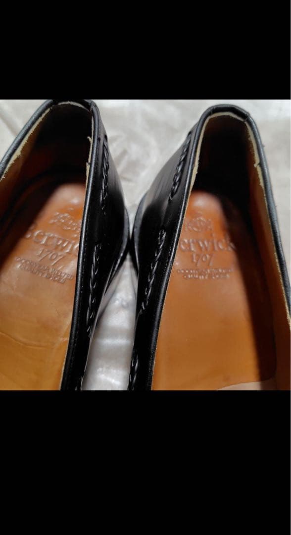 ブラック タッセルローファー レザー