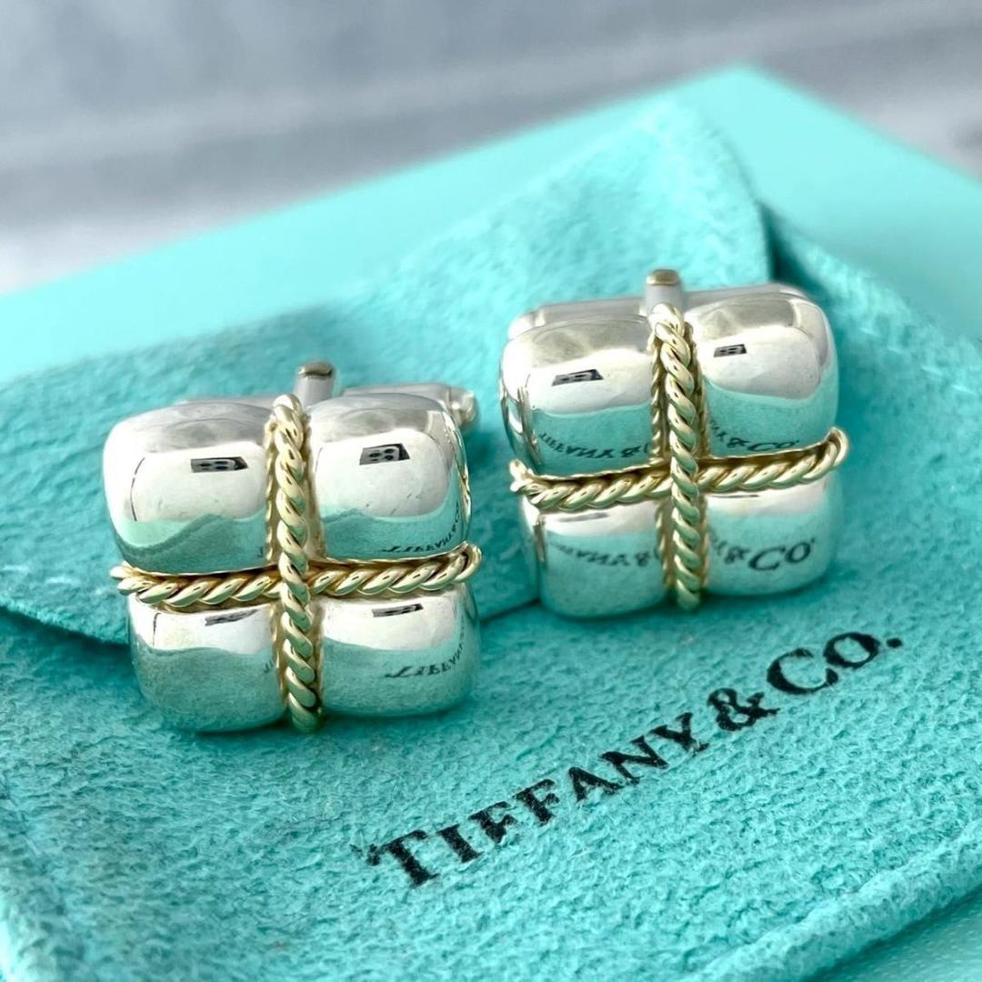 ティファニー ツイスト チェーン スクエア カフス 925 750 T90fe