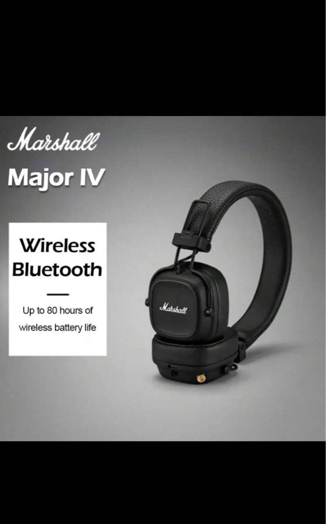 新品 Marshall IV ワイヤレスヘッドホン ブラック