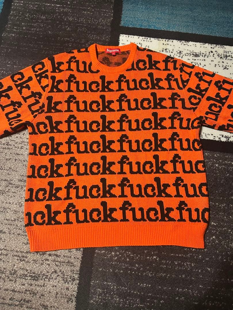 トップス supreme fuck knit sweater