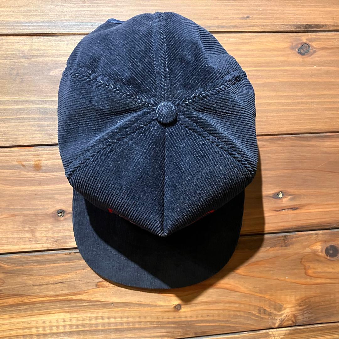 bud light コーデュロイ ネイビー　トラッカーキャップ　帽子　ハット