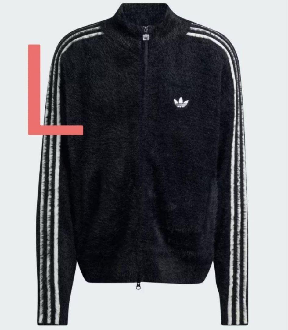 【adidas】新品、フェイクモヘヤ クラシック トラックジャケット 黒