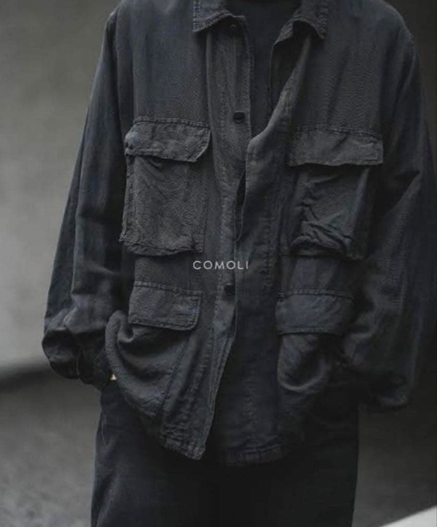 25SS COMOLI コモリフェードブラック B.D.Uジャケット　1