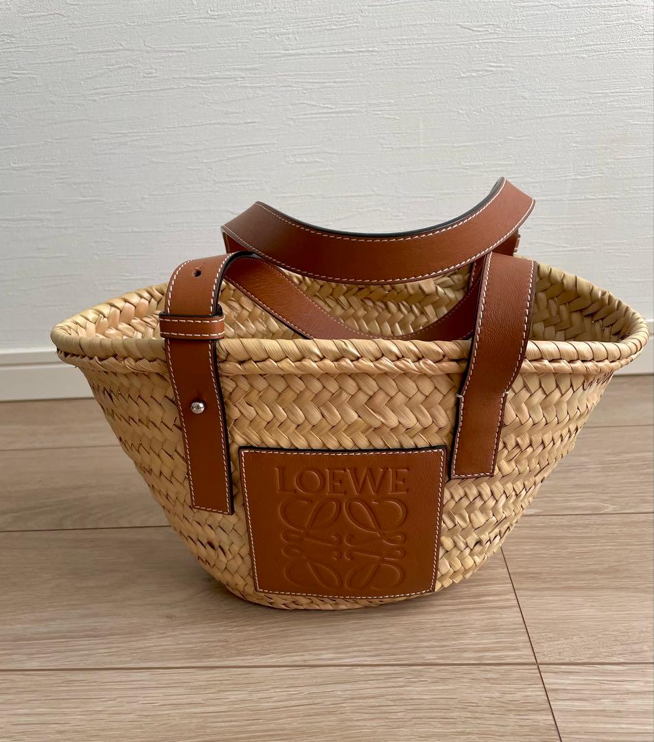 LOEWE スモール　かごバッグ ナチュラル/ブラウン
