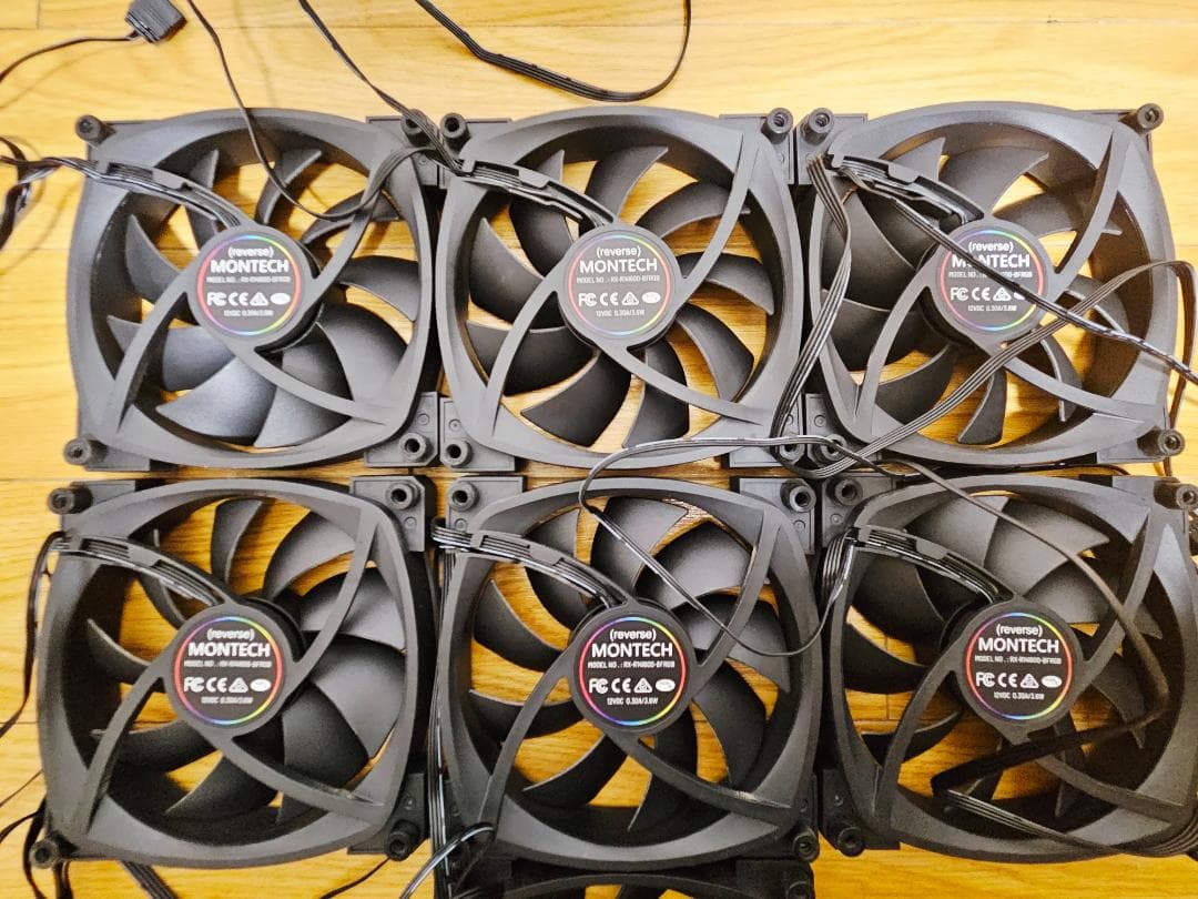 MONTECH PC ケースファン7枚セット　RX140 AX140